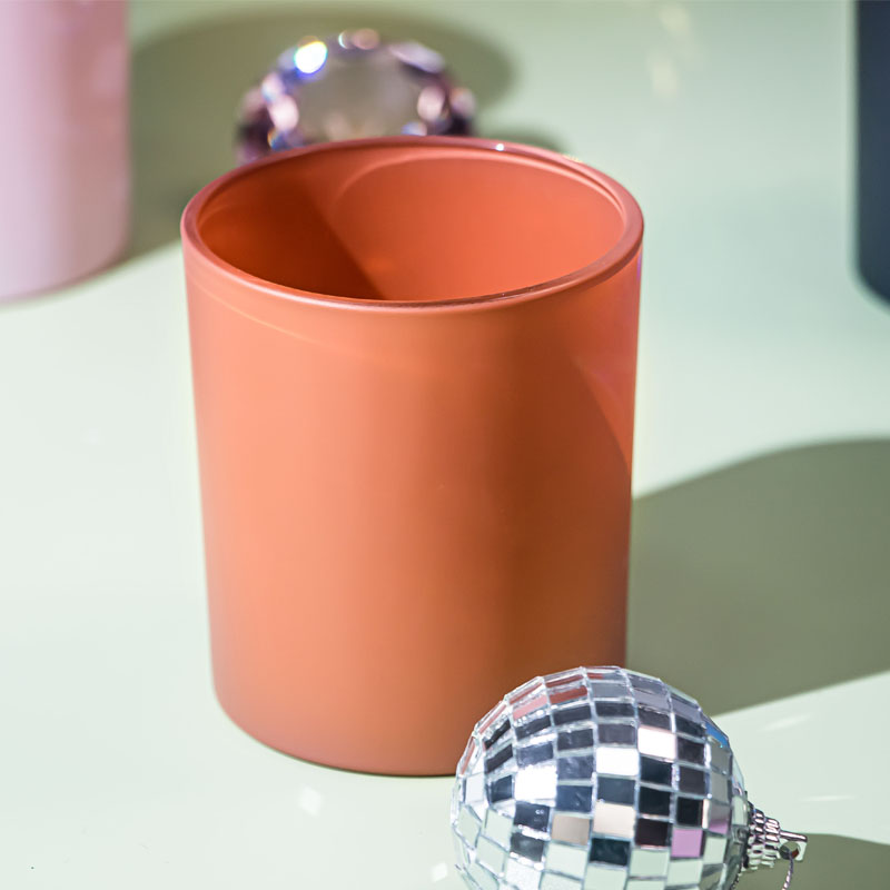 Opaque Color Sprays Candle Holder Glass Goji Scent