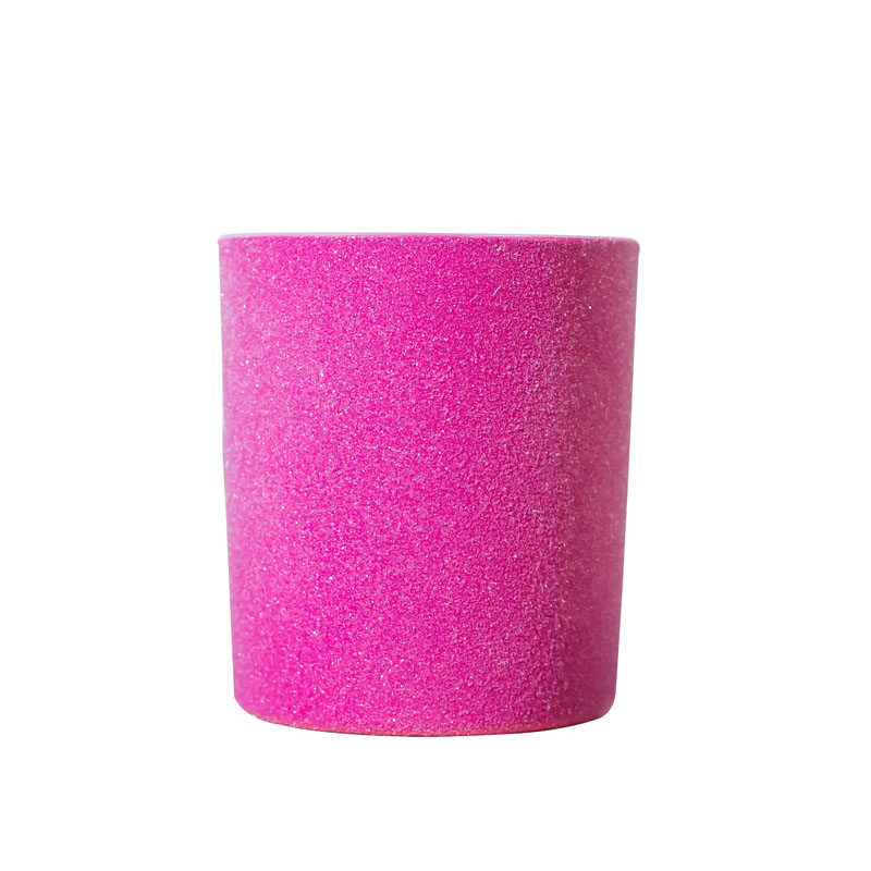 Powdery Finish Votive Candle Glass Jar For Amaranth Scents