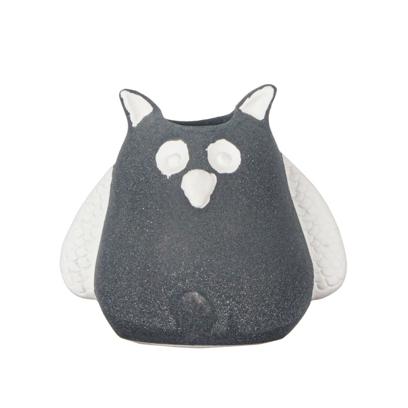 Cat Design Ceramic Table Vase for Rustic Home Decor