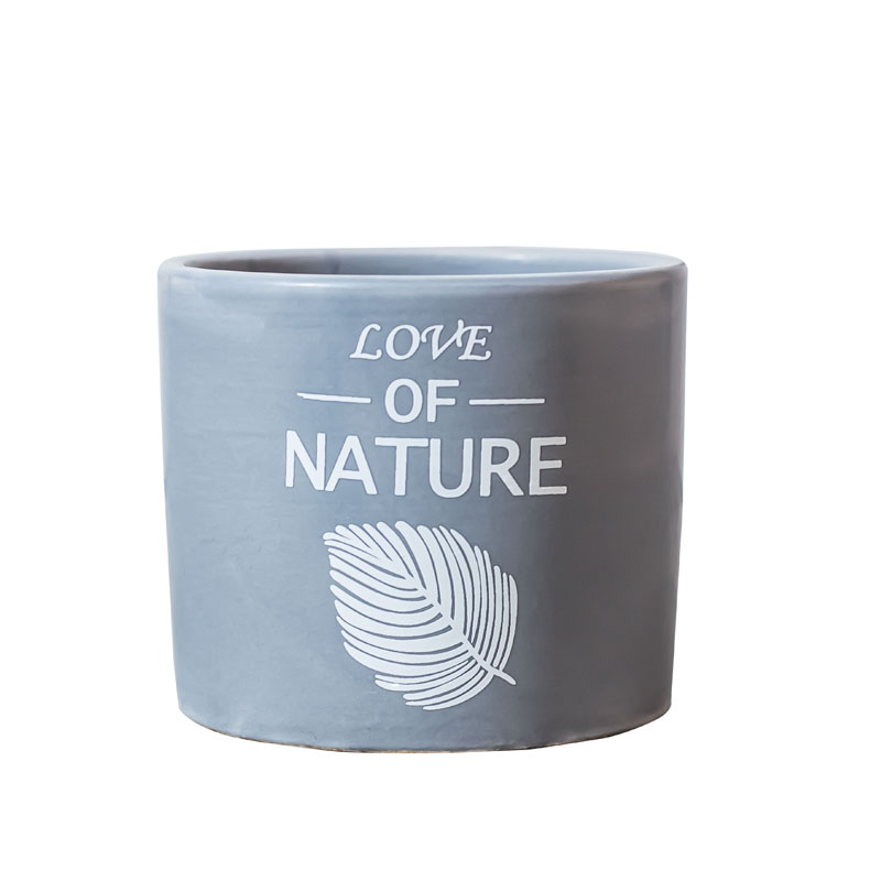 Cement Printing Candle Jar 10.5oz
