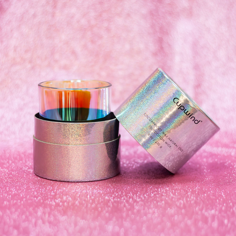 Sparkling Cylinder Candle Box Custom