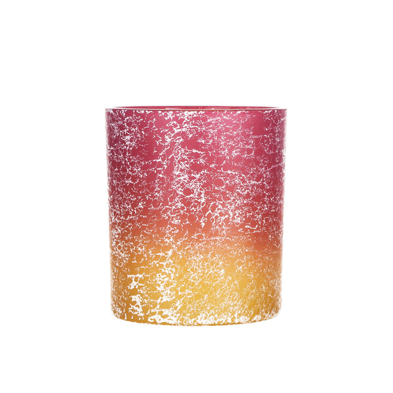 Gradient Color Spraying 8oz Glass Candle Vessel