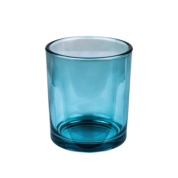 Translucent Blue Classic Candle Holder Glass 11oz