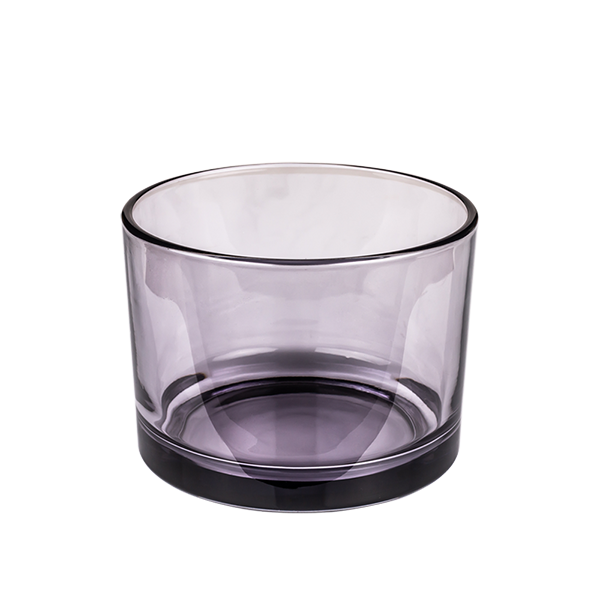 Translucent Purple 3 wick Candle Holder Glass 14.5oz