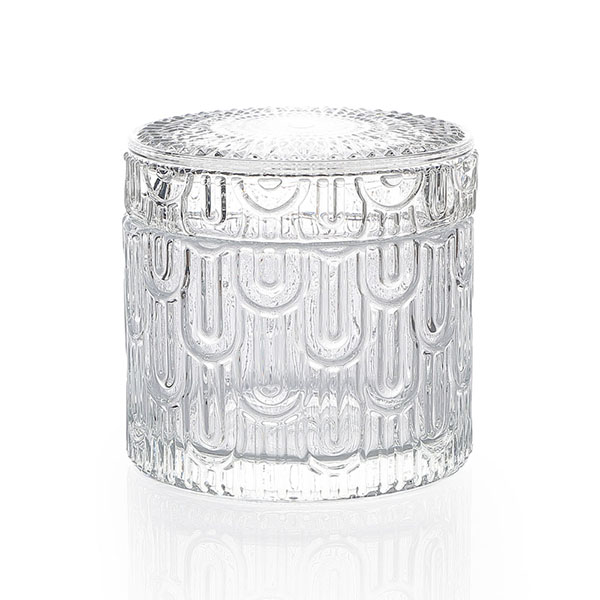 9x6.5cm Luxury  Embossed Candle Vessel Supply