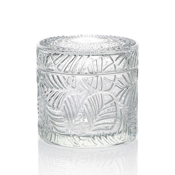 9x6.5cm Elegant Embossed Candle Glass Wholesale