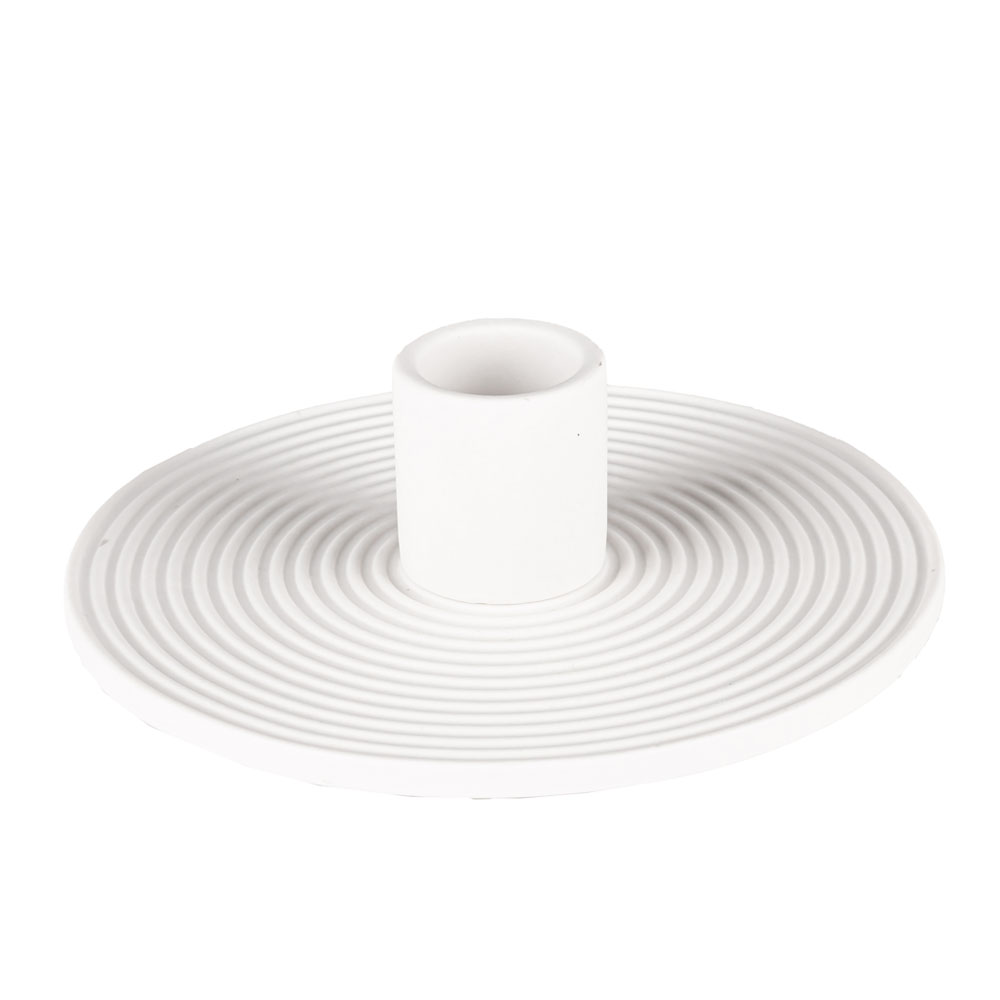 Creative Handcraft Ceramic Candlestick White Matte