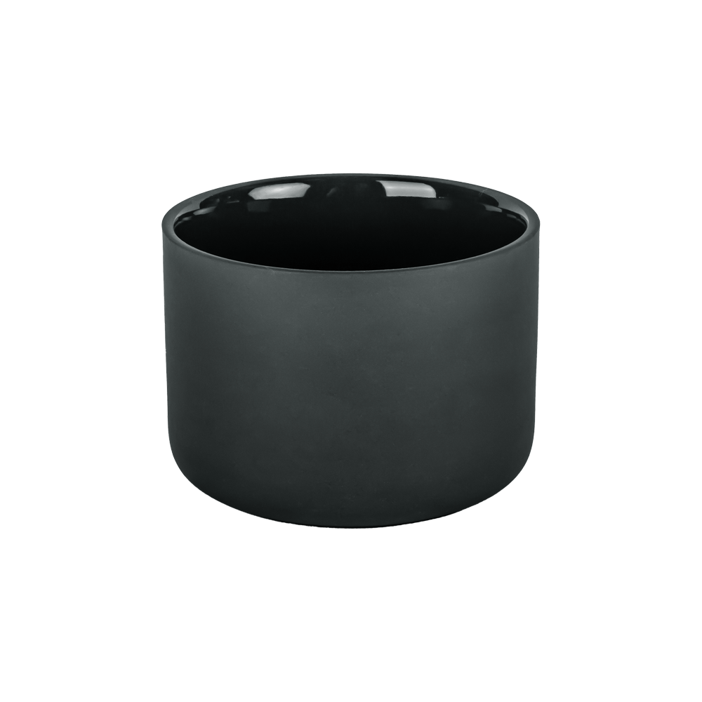 Matte Black Ceramic Candle Jar 7oz Fill