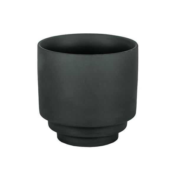 Matte Black Modern Minimalist Ceramic Candle Jar Colored Clay