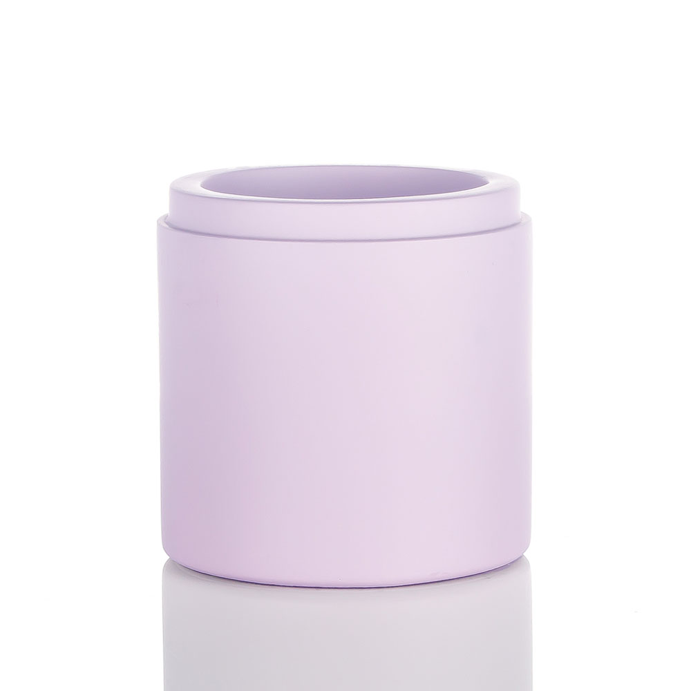 5oz Pink Concrete Votive Candle Jar For Scented Candles