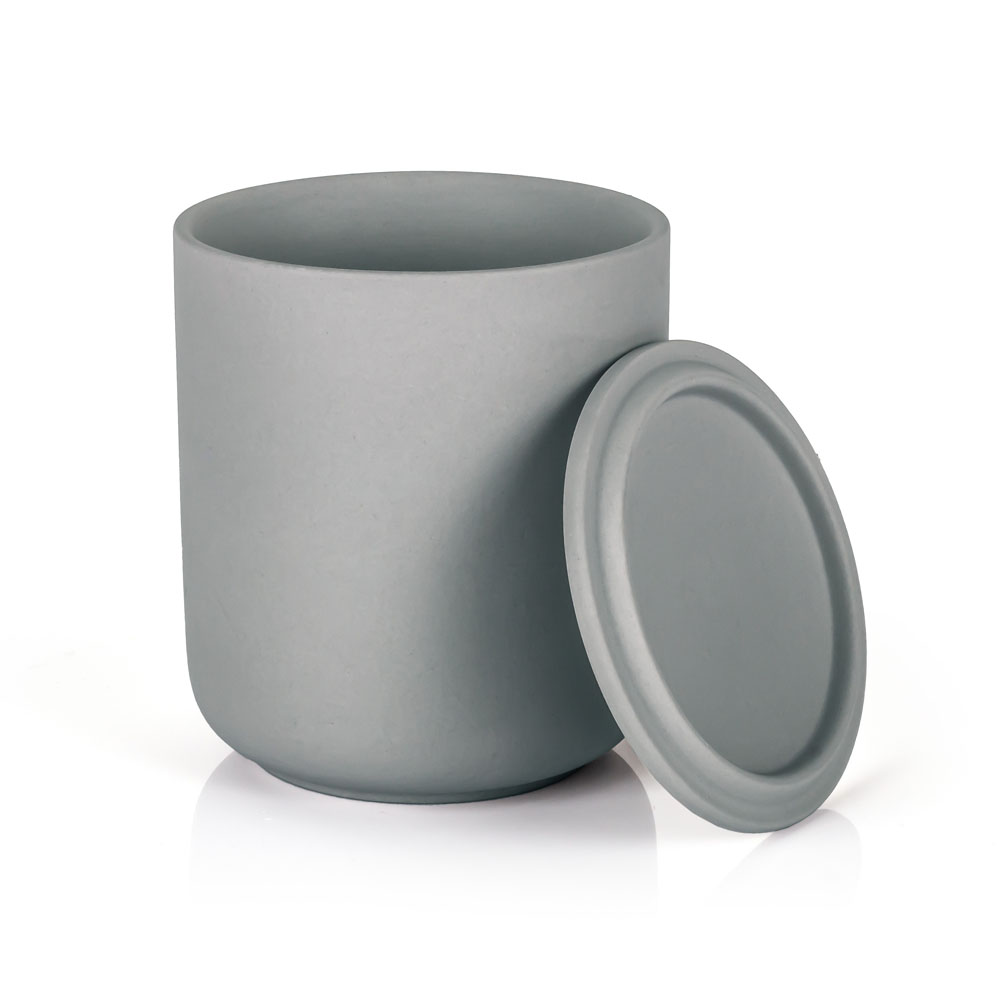 10oz Ceramic Clay Handmade Stoneware Candle Holder With Lid