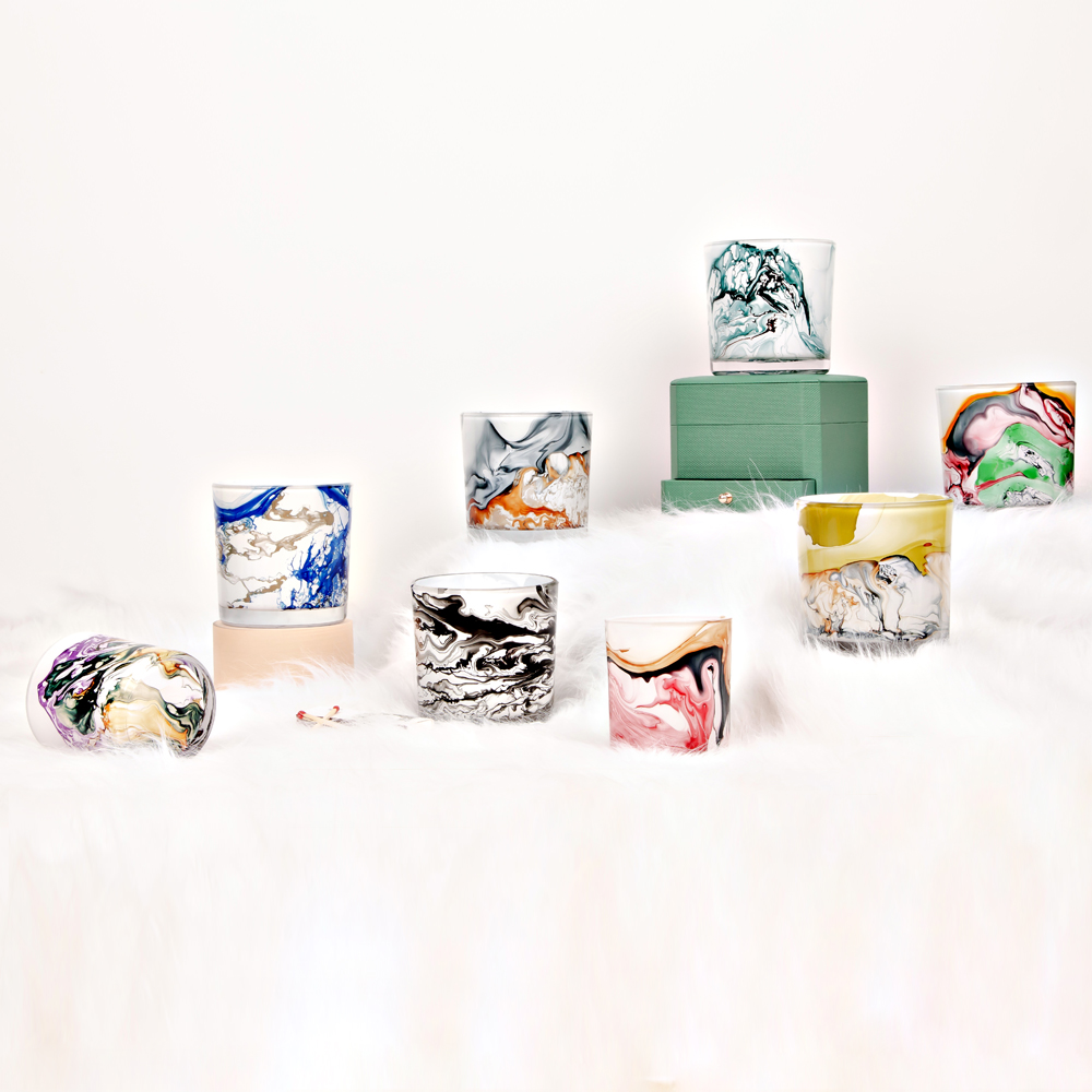 What a Gorgeous Developing of Watercolor Decoration on Candle Holder