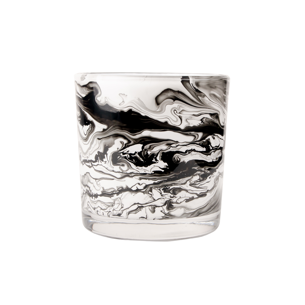 14oz Swirl Watercolor Glass Candle Vessel