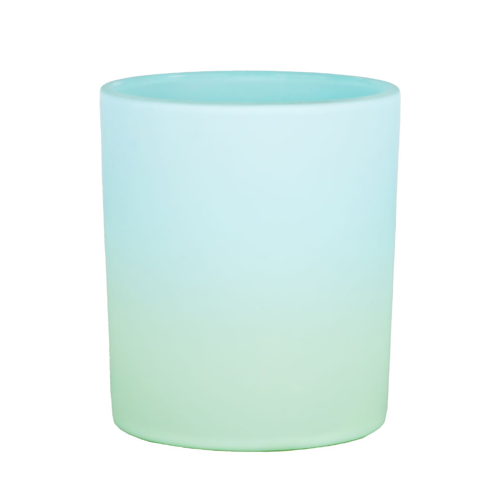 Matte Spray 8oz Votive Glass Candle Jar For Honeysuckle Candles