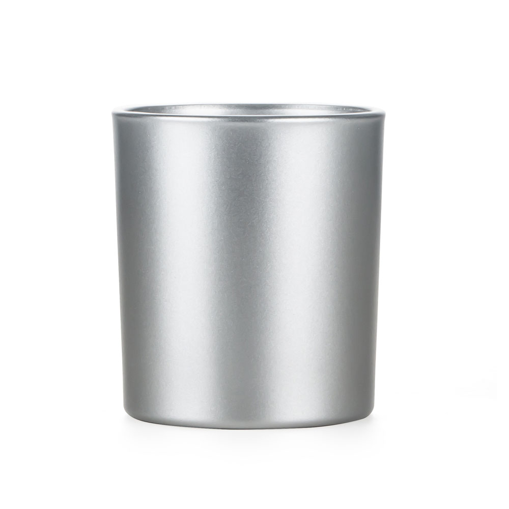 Pearlescent Lacquer Silver Glass Candle Jar Luxury Design