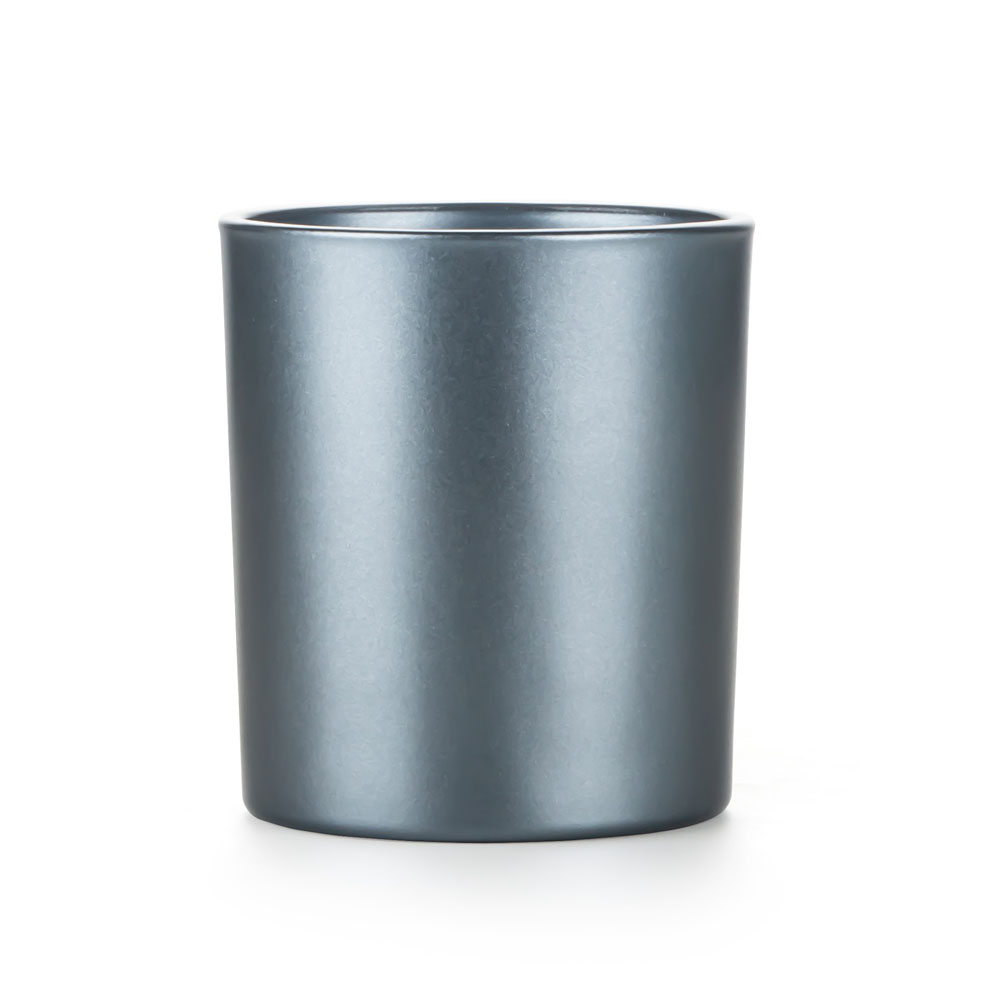Metallic Lacquered Glass Candle Jar For Candle Scents