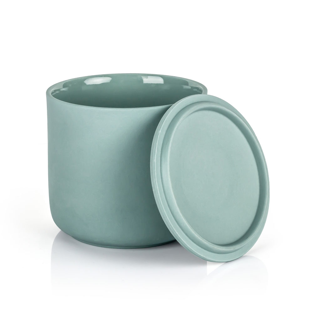 Eucalyptus Ylang Candles Container Ceramic Jar With Lid