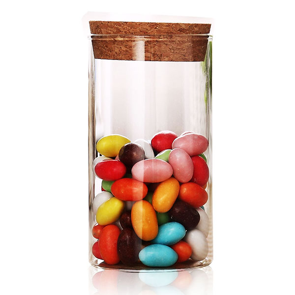 12oz Borosilicate Storage jar with cork lid