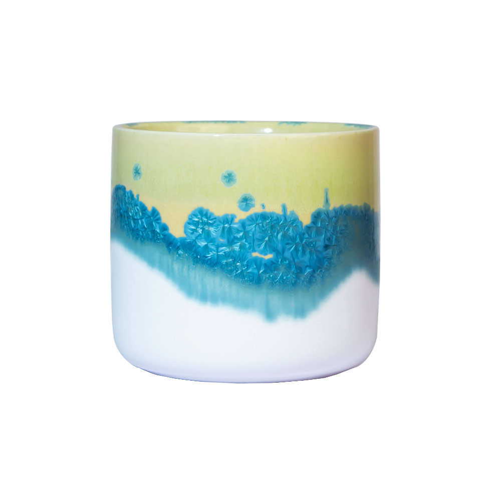 11oz Reactive Glazed Ceramic Candle Holder Empty