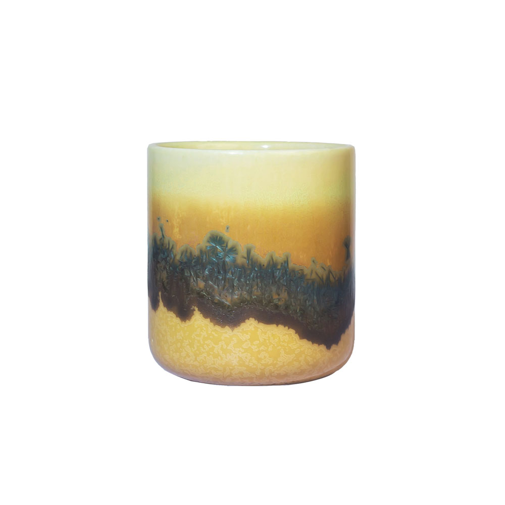 200ml Portable Reactive Glazed Ceramic Votive Candle Jar