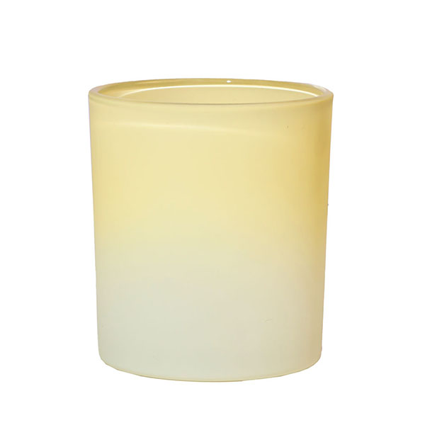 8oz Yellow Matte Gradient Candle Glass for Citrus Scent Lemon