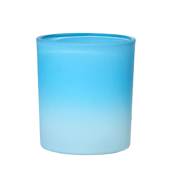 8oz Blue Matte Gradient Candle Glass for Scent Ocean Mist