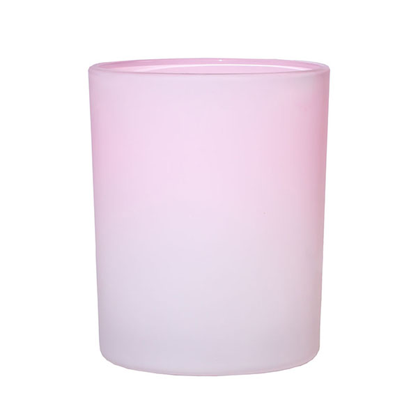 8oz Pink Matte Gradient Candle Glass for Scent Japanese Cherry Blossom