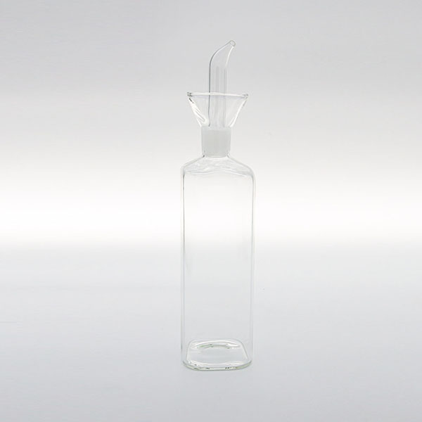 430ml Oil Dispenser with Spout, Olive Oil&Vinegar Bottle for Kitchen, Olive Oil Dispenser Glass Bottle for BBQ Easy Pouring