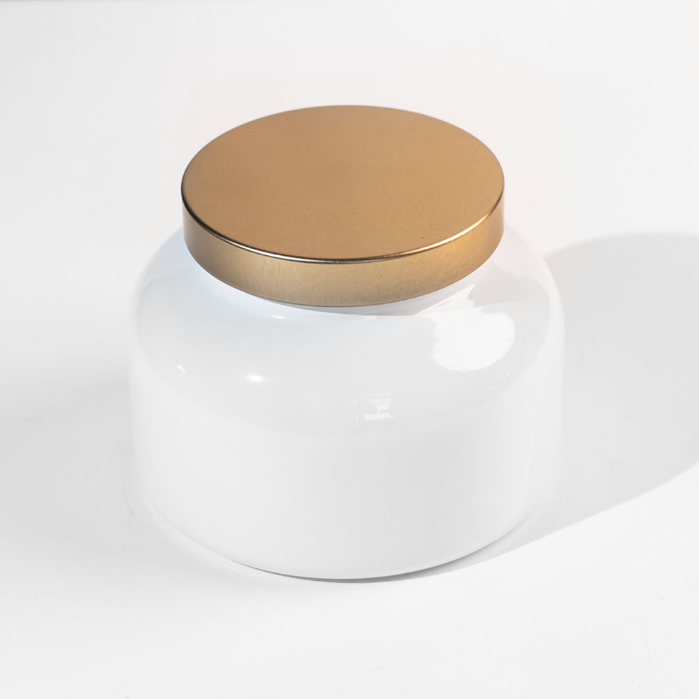 Tarro de vela blanco brillante vacío al por mayor de 18 oz