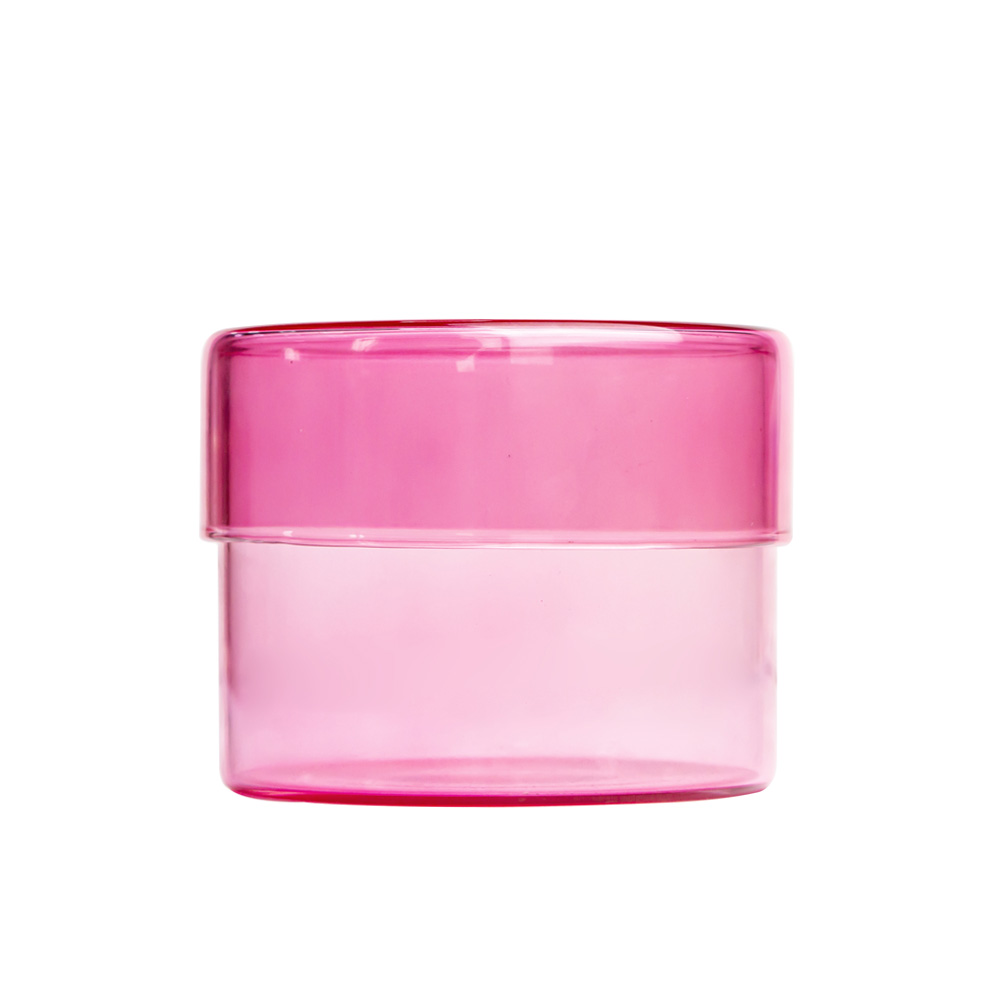 Luxury Borosilicate Glass Candle Vessel with Glass Lid