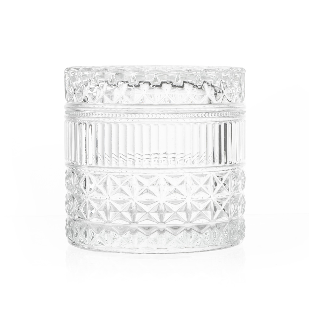 Producing Embossment Candle Jar Glass with Lid 17oz