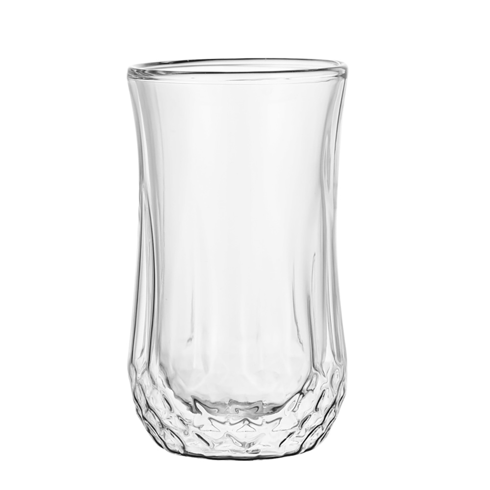 Wholesale 10oz Double Wall Borosilicate Glass Diamond Drinking Cocktail Glass