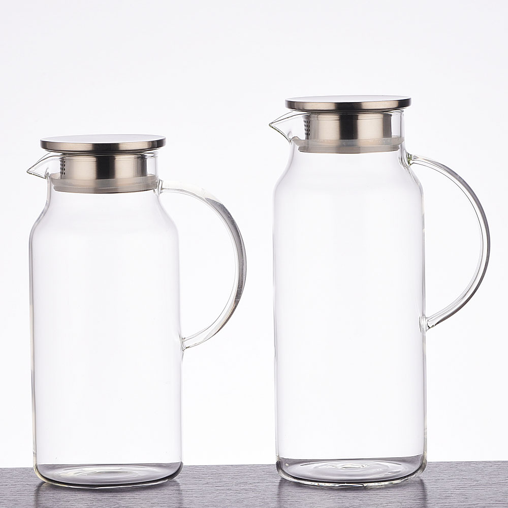 High End Quliaty Glass Cold Water Kettle Portable Water Pot Scented Tea Kettle for Home Office