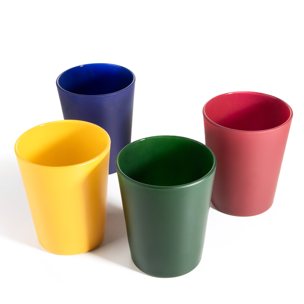 Matte Color Finish 35oz Large Conical Candle Jar, Planter Glass, Glass Vase