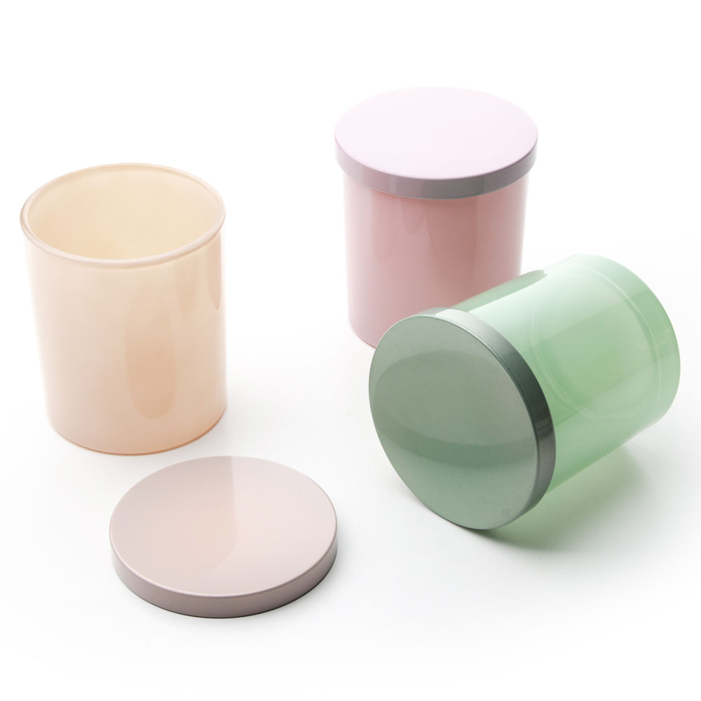 9oz Painted Candle Glass with Metal Lids