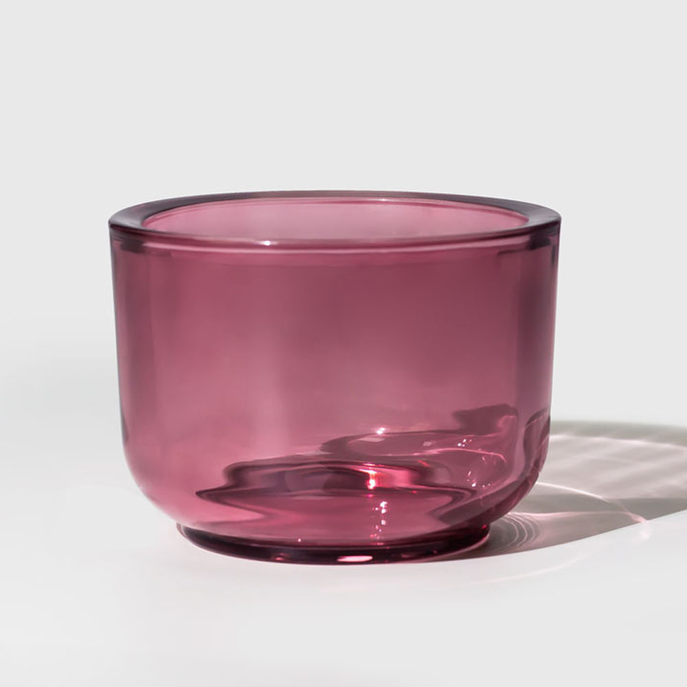 Thick Glass Candle Holder Srayed