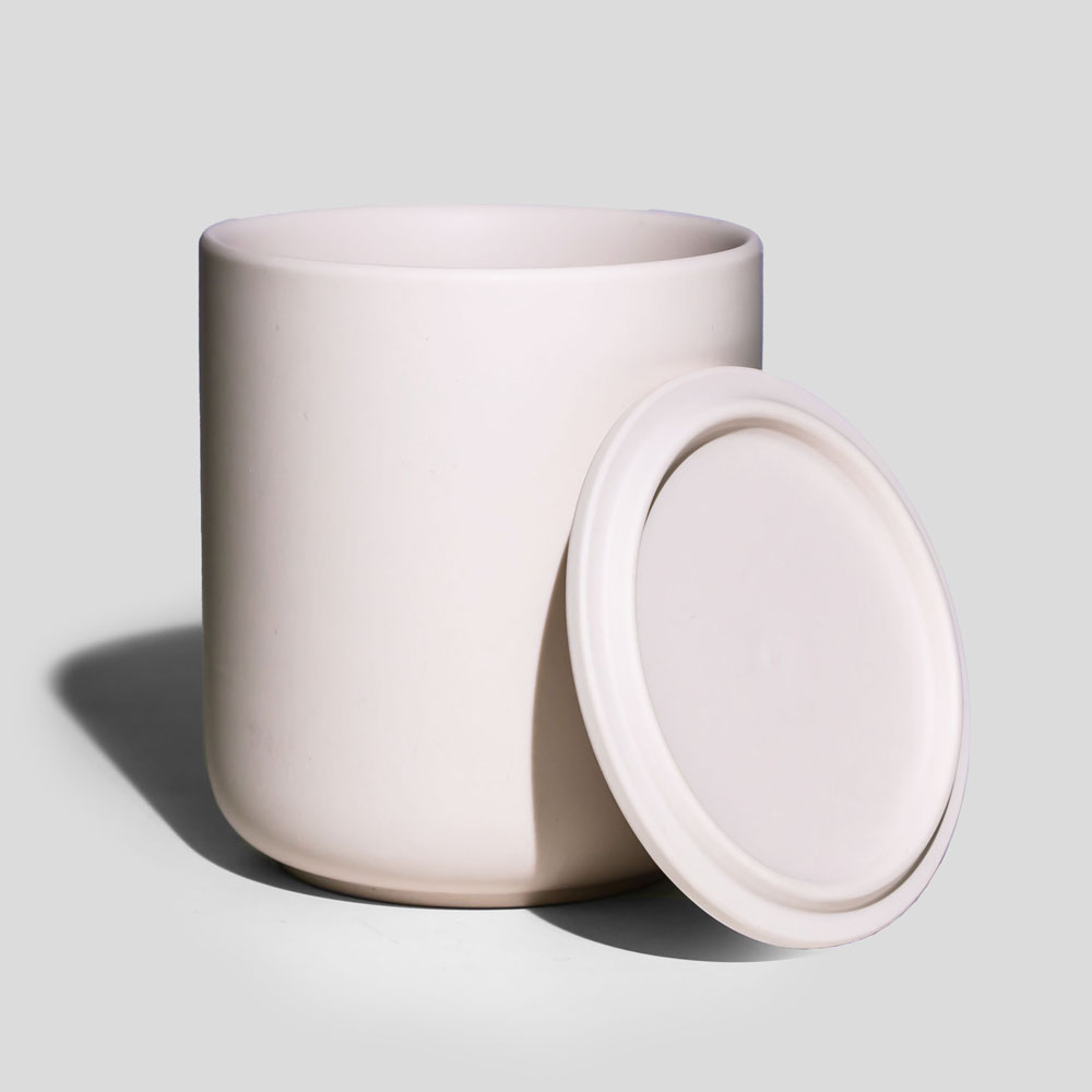 Elegant Nordic Blush Ceramic Candle Tumbler