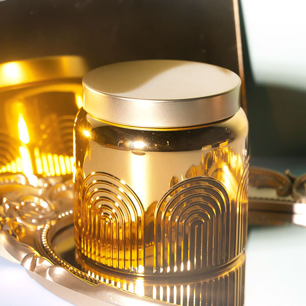 Metallic gold candle jars wholesale