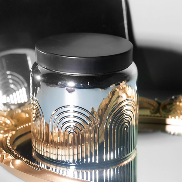 Metallic Silver candle jars wholesale