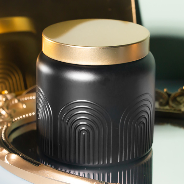 15oz Matte Black Candle Jar Supply