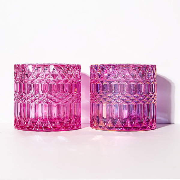 Pink Crystal Candle Jar 6oz On Sale