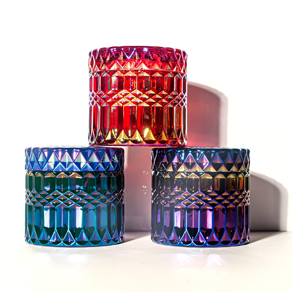 6oz ion plating candle jar with lid
