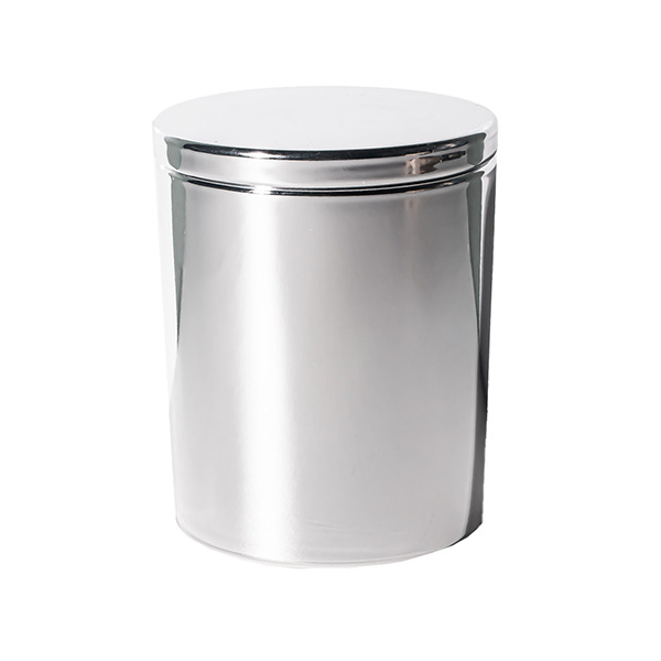 9oz Electroplated Silver Candle Glass Jar