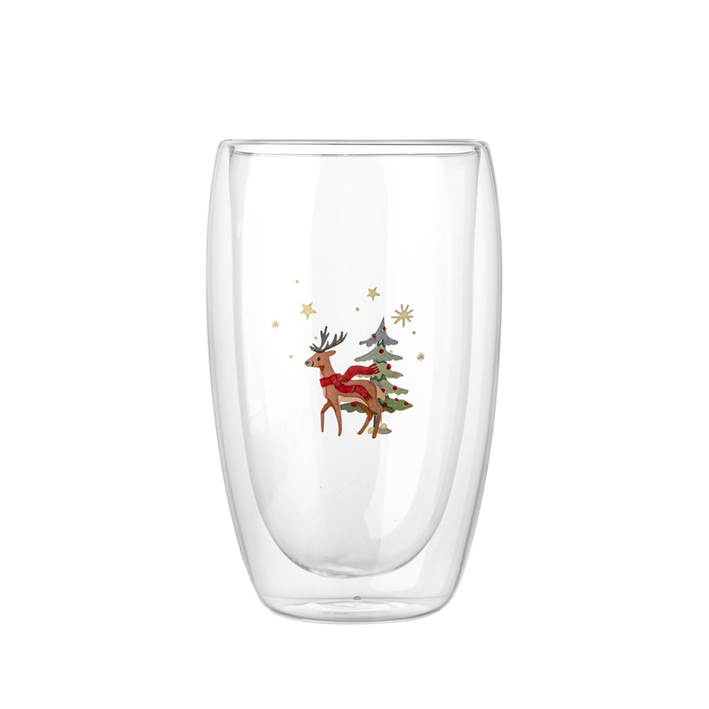 Tazza di caffè a doppia parete termo in vetro borosilicato isolato