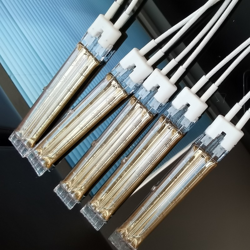 600 W Doppelröhren-IR-Heizung, Halogen-Halbgold-Wolfram-Quarz-Infrarotstrahler-Heizung, Füll- und Trocknungslampe