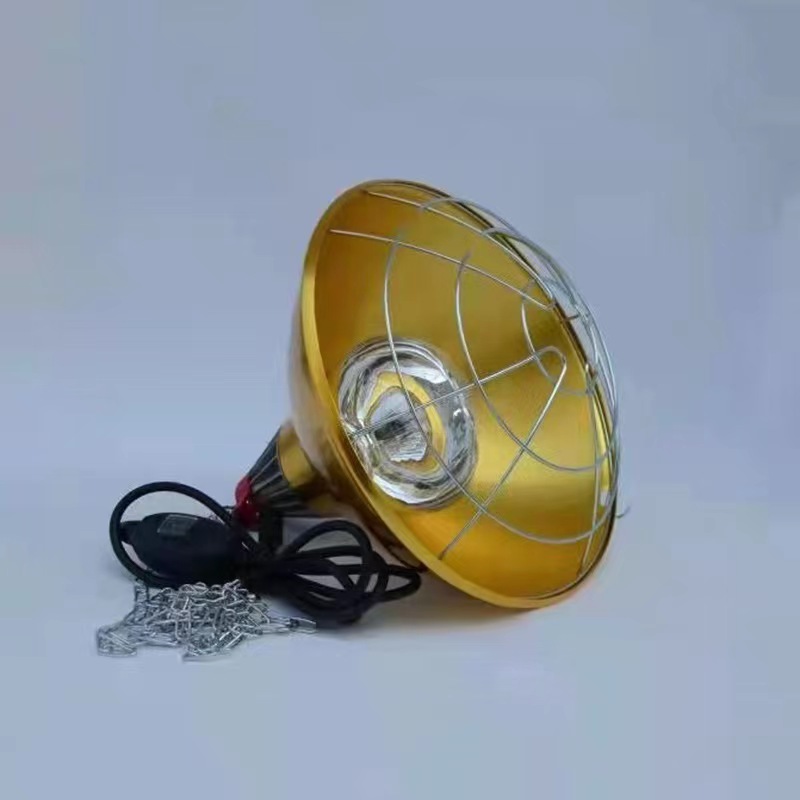 Livestock Breeding Insulation Lampshade Chick Heating Lamp Piglet Thick Gold Reflector Infrared Heat Lamps for Chickens
