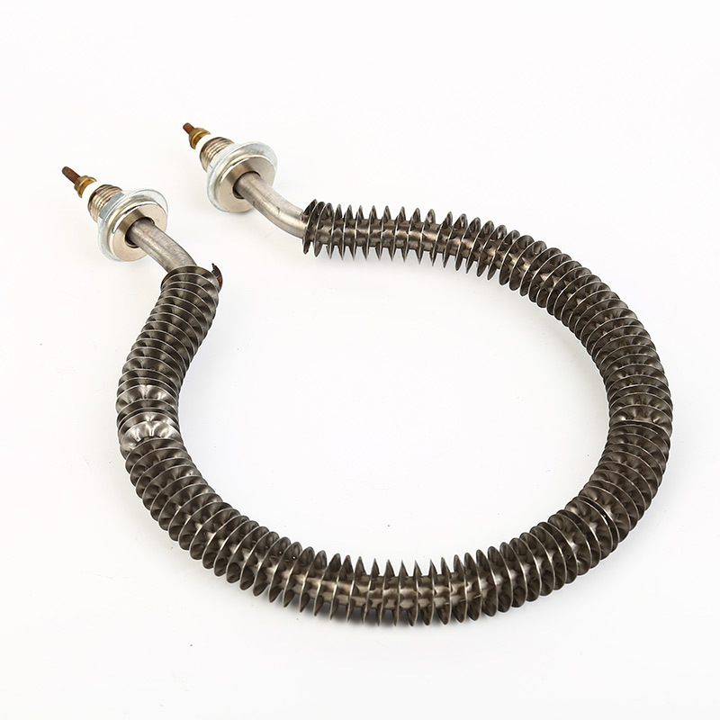 Customized Circular Finned Heating Tube Industrial Air Dry Burning Electric Heating Rod Stainless Steel Immersion Water Heater