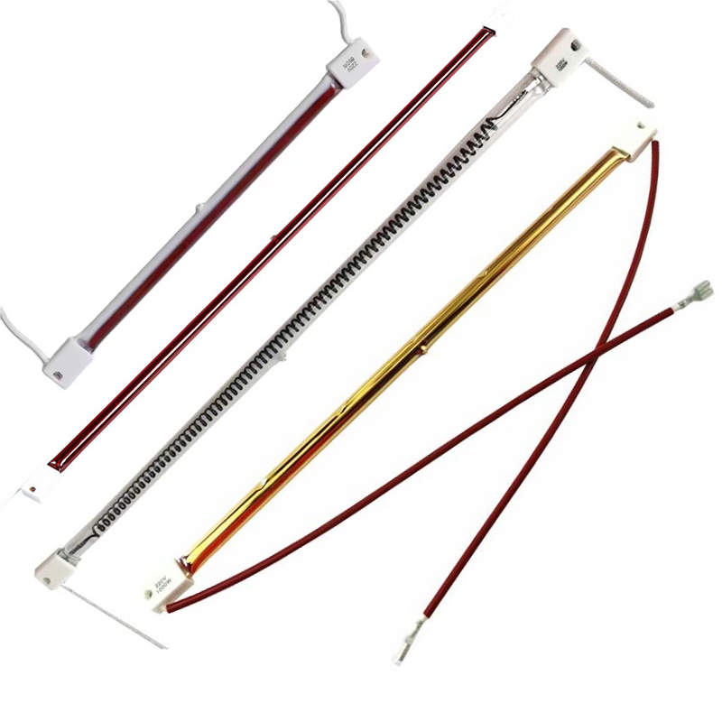 Fibra de carbono SK15 personalizada Half Gold Half White White Ruby Ceramic Cerámico Lámpara de calor infrarroja para techo de baño
