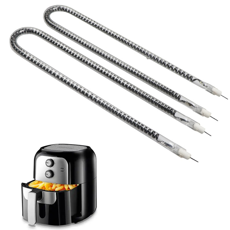 500w Round Halogen Quartz Clear Infrared Heater Lamp for Air Fryer Oven Toaster