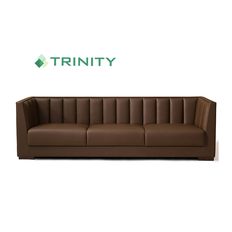 High quality luxury luxury modern hotel reception Lobby sofa in natural leather